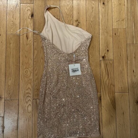 NWT hello molly shiny one shoulder mini dress - Picture 2 of 4